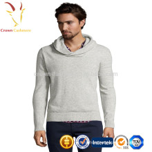 Men's High Collar Hoodie Sweater Uniqie Cashmere Sweater